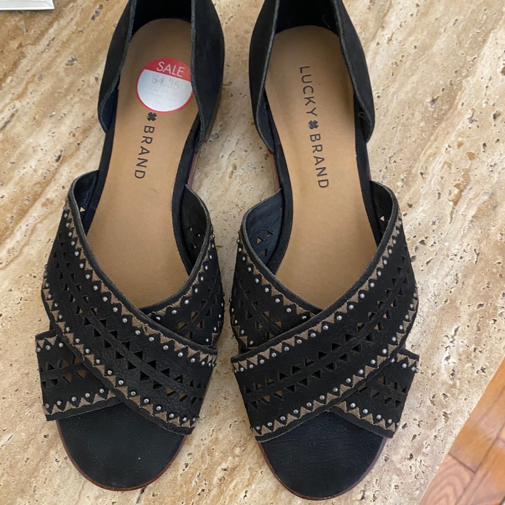 Luck Brand Open Toe Flats